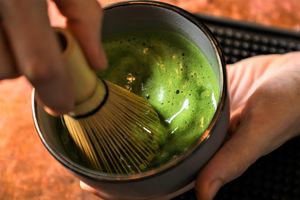 Signature Matcha sweetened with Cactus Flower Honey at Undergrowth Coffee in New Orleans