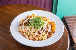 Vegan "Compost" Plate- a delicious vegan take on a WNY staple. at Undergrowth Coffee in New Orleans