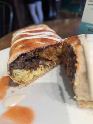 Smothered sunrise burrito at Undergrowth Coffee in New Orleans