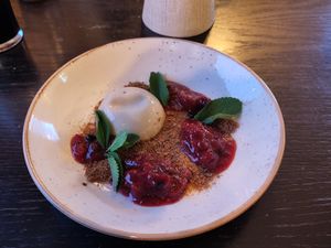 Vegan Coconut Panna Cotta at Bull and Claw in Portaferry