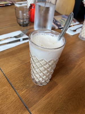 Oat milk chai tea  at Pacific in Amsterdam