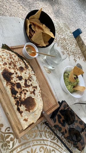 Sayulita Guacamole and Holy Quesadilla  at Chaman in Sayulita