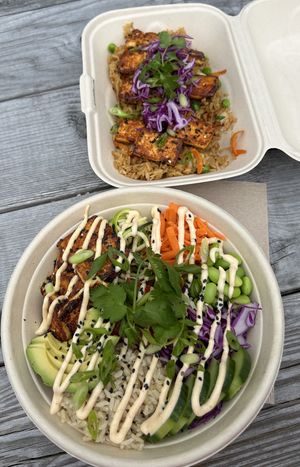 Rainbow Buddah Bowl & Fried Ricee  at Rice & Shine in Wheeler