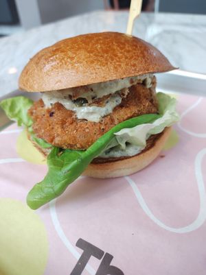 Cold burger at The Vurger Co in Manchester