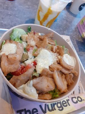 Chikn Caesar Salad at The Vurger Co in Manchester