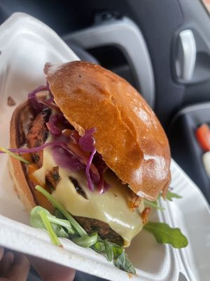 Bbq pork burger  at The Vurger Co in Manchester