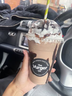 Hazlenut milkshake   at The Vurger Co in Manchester