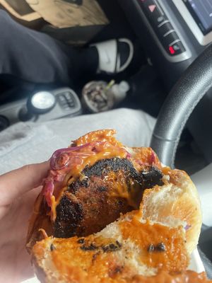 Inside burger   at The Vurger Co in Manchester