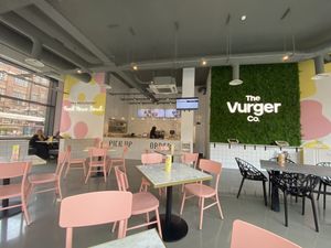 Welcome to The Vurger Co! The dining area has a great vibe and is ultra modern    at The Vurger Co in Manchester