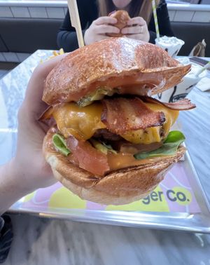 The New York with added ‘bacon'  at The Vurger Co in Manchester