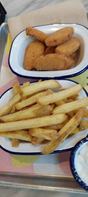 Fries and nuggets at The Vurger Co in Manchester