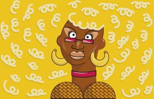 Love to drag our food   at Juicy Drags in Puerto Vallarta