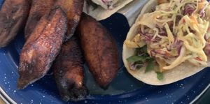 Fried plantains and vegan cauliflower taco   at The Rum House in New Orleans
