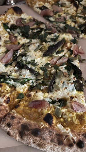 Fall Vegetarian Pizza w/ Vegan Cheese  at E9 Brewing Co in Tacoma