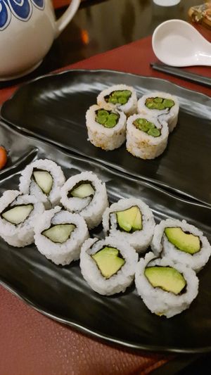Cucumber Maki, Avocado Maki and Green Bean/Sesame Maki at Sushi Ten Bento in Puno