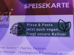 Vegan at Et Da Vinci Cochem in Cochem