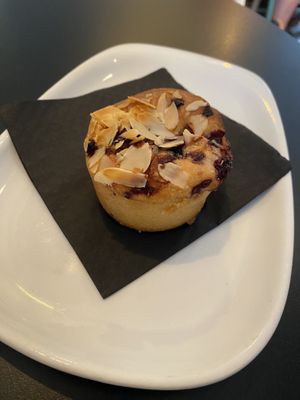 Almond and blueberry muffin  at Kaph in Dublin