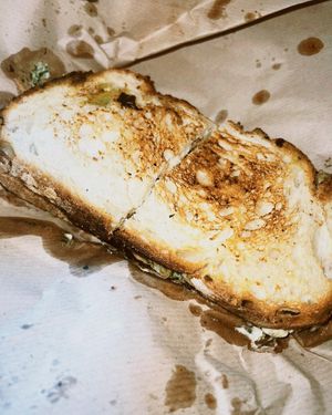 Pesto, “Chicken” and Cheeze Toastie 😍  at Vegan Sandwich Co in Dublin