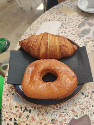 Vegan croissant and donut at Greta in Sant Cugat Del Valles