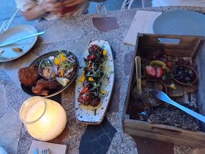 Three of the plates at Greta in Sant Cugat Del Valles