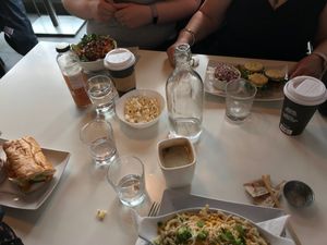 Mac and cheese, bahn mi, sliders and bowl at Chomp Vegan Eatery in Vancouver