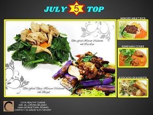 July Top 5 best seller. at Coya Healthy Cuisine 古雅素食料理 in Penang