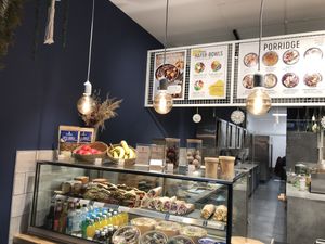 Chilled counter of goodies  at Haferkater - Hbf Mainz in Mainz