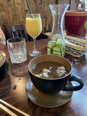 Lassi & Infused Water great, Rose Tea mediocre  at Buddha Kitchen in Hamburg