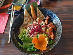 Main dish at Buddha Kitchen in Hamburg