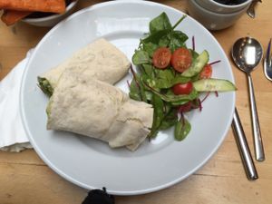 wraps at Saramago Cafe Bar in Glasgow