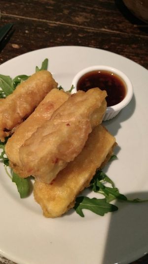 tofu tempura at Saramago Cafe Bar in Glasgow
