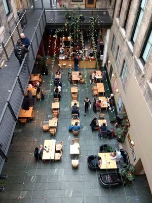 a view at Saramago Cafe Bar in Glasgow