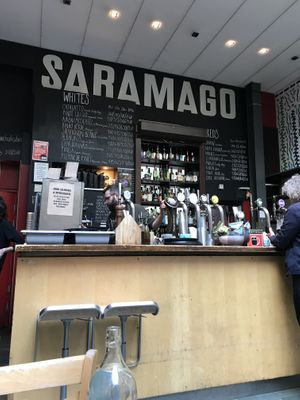 Bar at Saramago Cafe Bar in Glasgow