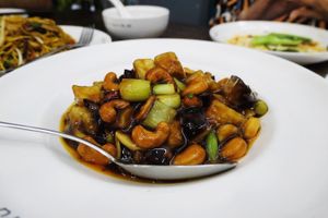 Gong bao king oyster mushrooms   at Tofu Vegan - Golders Green in North West London