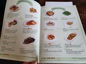 Starters menu at Tofu Vegan - Golders Green in North West London