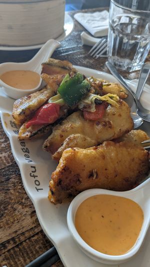 Twice fried "fish" at Tofu Vegan - Golders Green in North West London