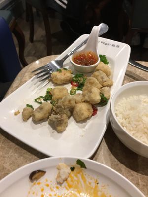 Deep fried mushroom starter    at Tofu Vegan - Golders Green in North West London