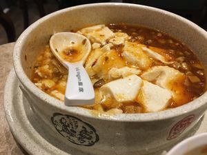 Silken tofu in spicy sauce    at Tofu Vegan - Golders Green in North West London