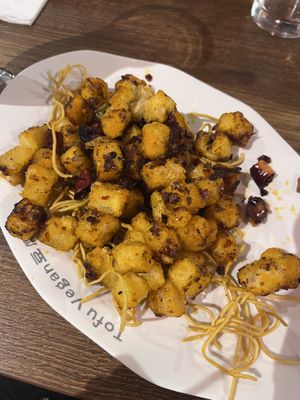 spicy tofu and sweet potato   at Tofu Vegan - Golders Green in North West London