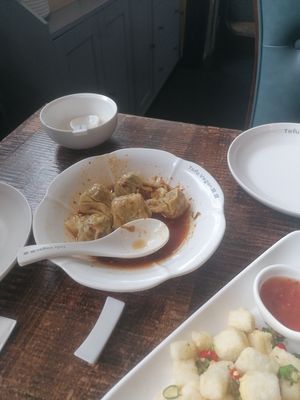 Salt & Pepper tofu and dumplings at Tofu Vegan - Golders Green in North West London