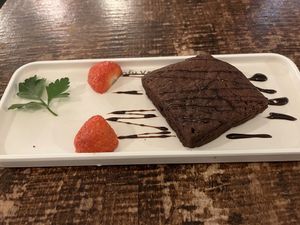 Brownie which was awful!  at Tofu Vegan - Golders Green in North West London