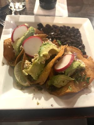 Crispy Plant-Based Street Tacos  at Blue Agave Grill in Fort Collins