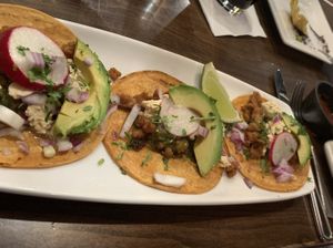 Plant-Based Street Tacos  at Blue Agave Grill in Fort Collins
