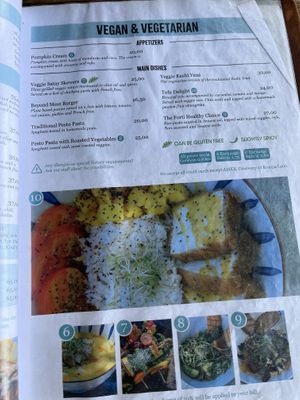 Menu  at Playa Forti in Willemstad