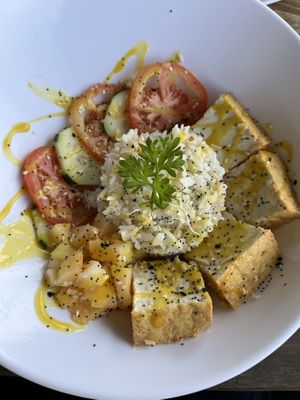 Tofu Delight without breading  at Playa Forti in Willemstad