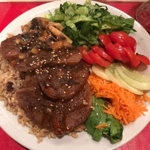 Beef steak at Naturaleza Sabia in Buenos Aires