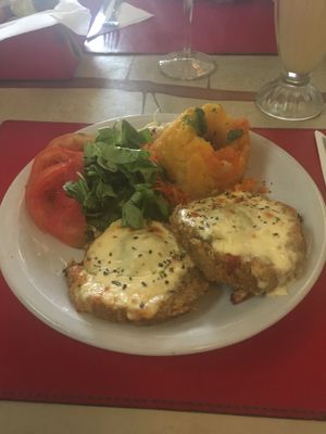 Quinoa burgers  at Naturaleza Sabia in Buenos Aires