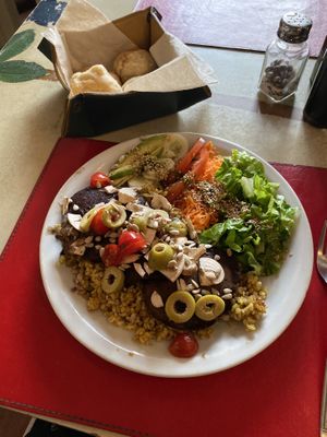 Seitan steaks! So yummy at Naturaleza Sabia in Buenos Aires