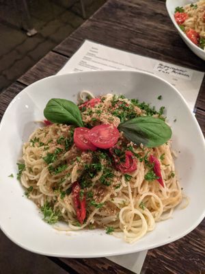 Tasty pasta at Falscher Hase in Dresden