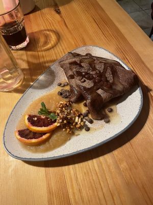 Chocolate pancake  at Falscher Hase in Dresden